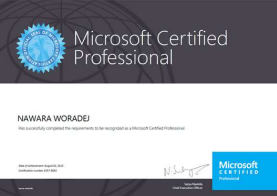 Microsoft Certified Professional certificate